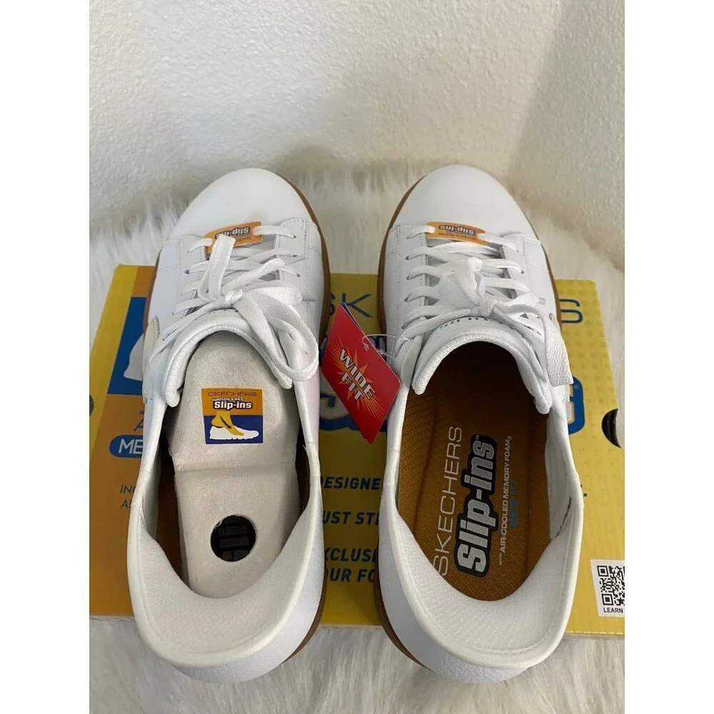 Skechers Mens Slip-ins Eden LX - Strando Hands Free Memory Foam Size 9 White